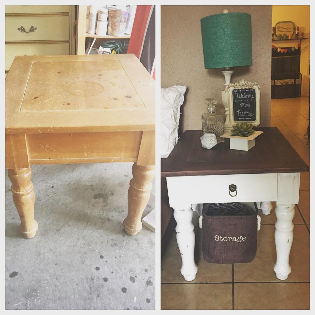 Chalk Painted End Tables