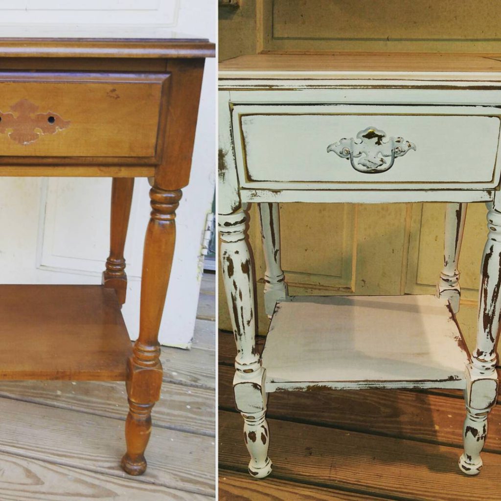 chalk painted end tables for sale