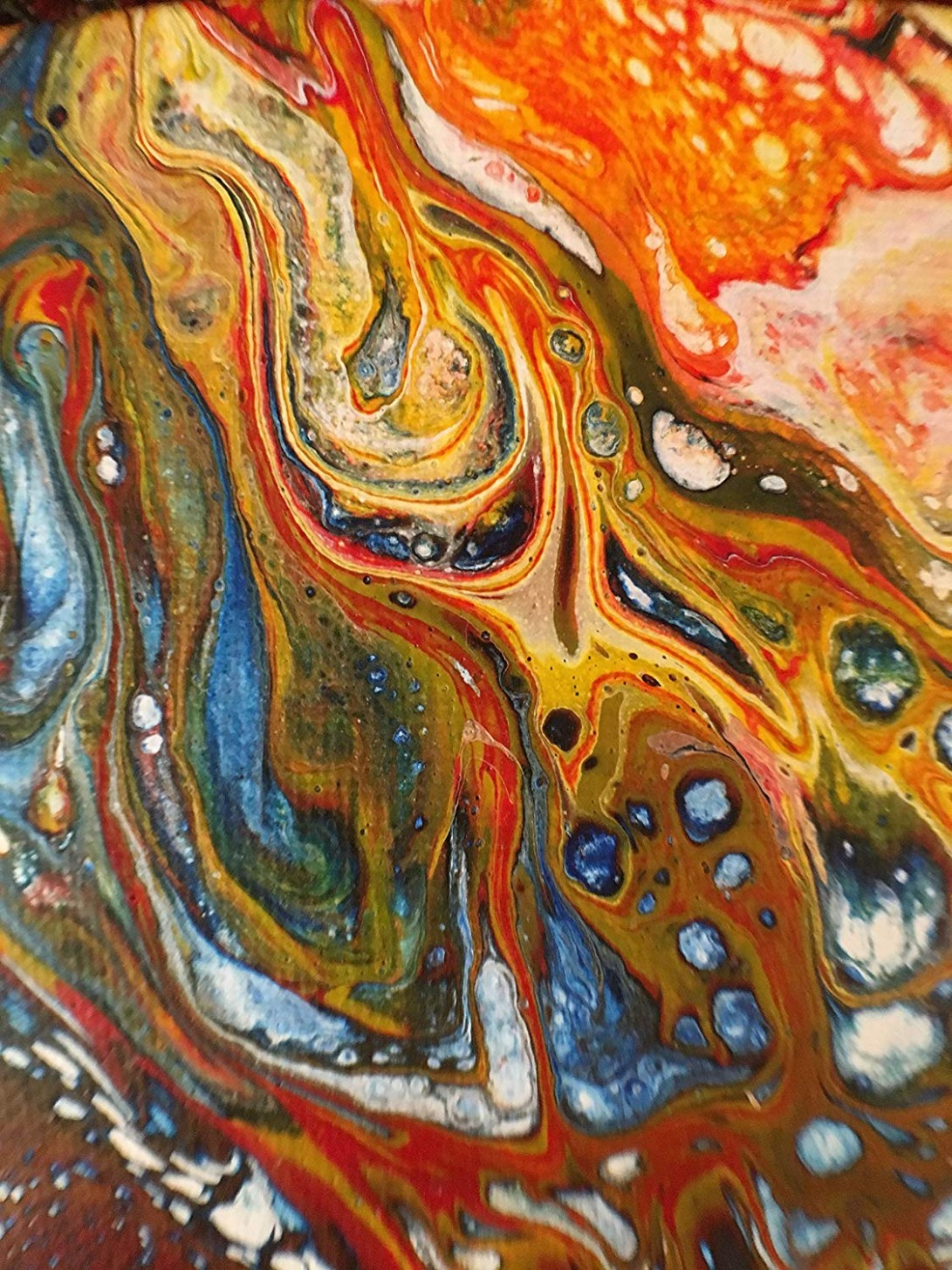 Amazon.com: “fluid Cosmos"// Acrylic Pouring, Modern Abstract Art ..