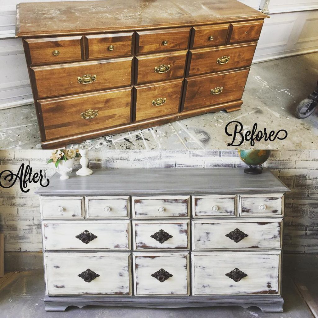 how to refinish a dresser with chalk paint