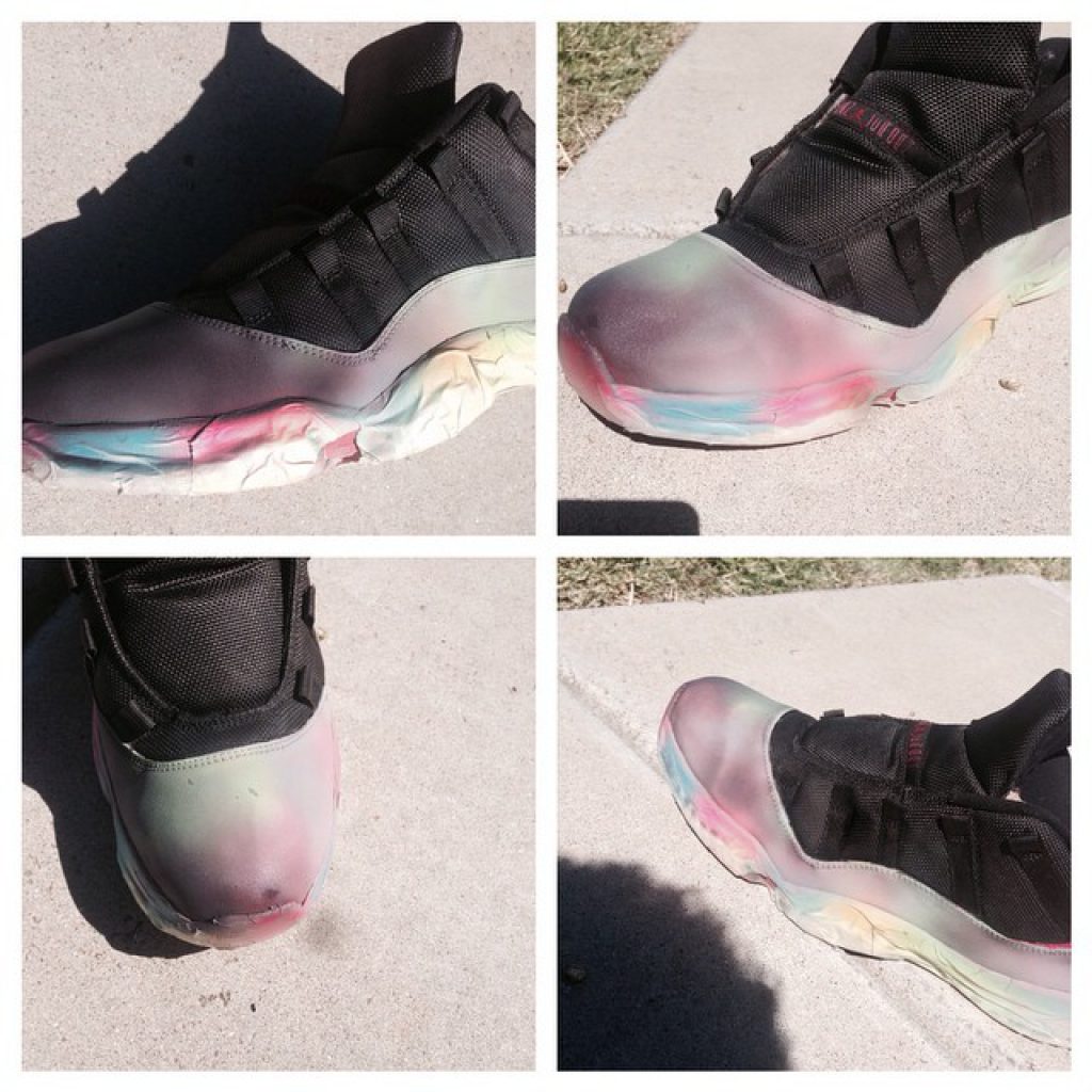 color changing shoes with water