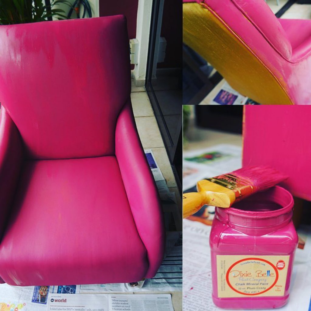 painting upholstery with chalk paint