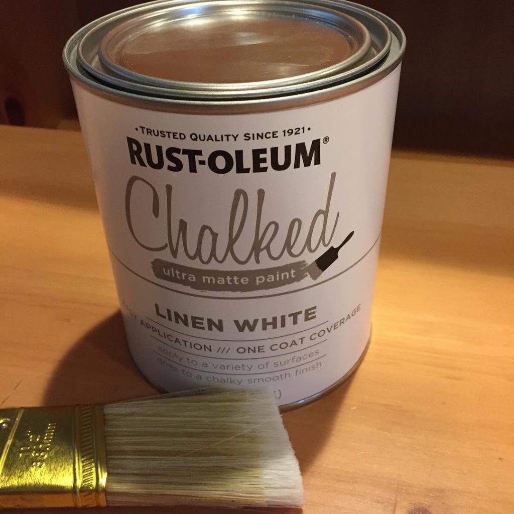 rustoleum chalked paint linen white