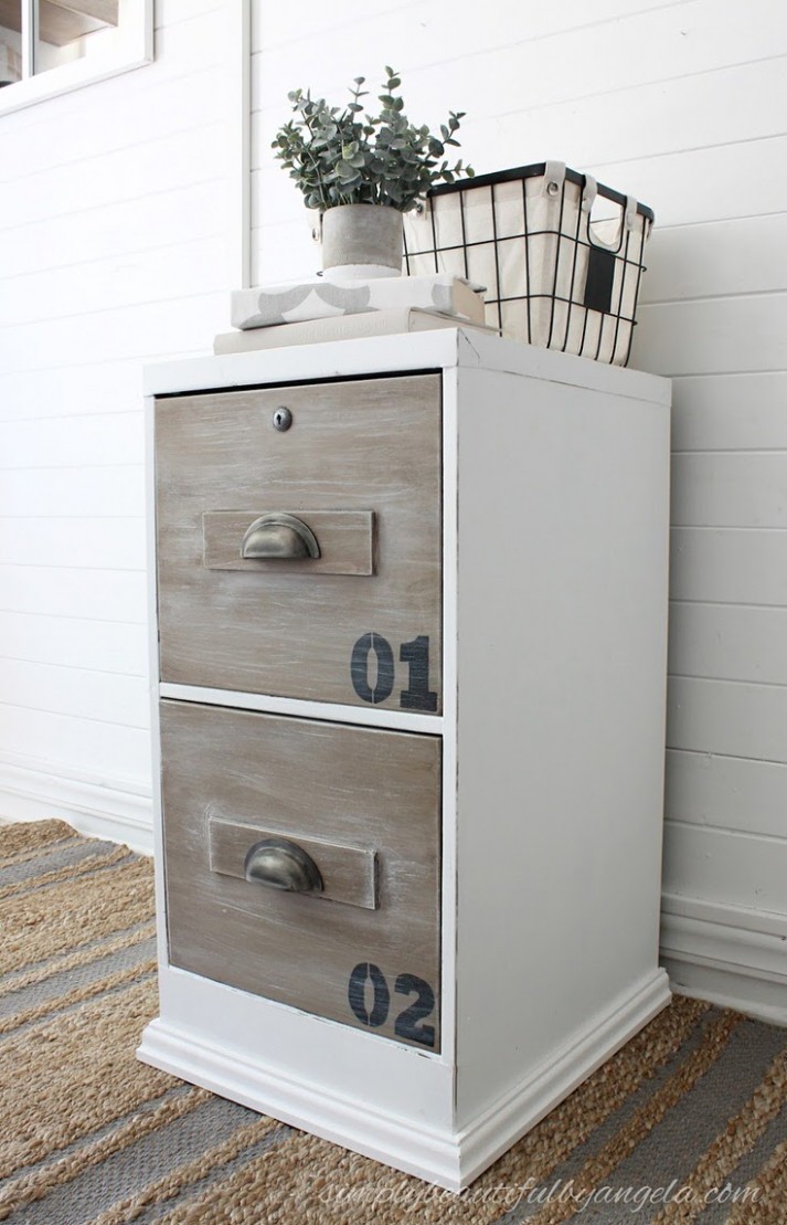 10 Fabulous Filing Cabinet Makeovers • The Budget Decorator Can You Chalk Paint Metal File Cabinet