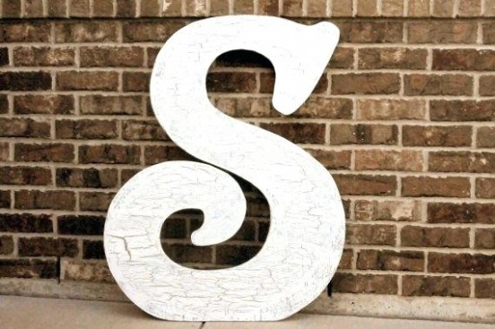 36 Inch Wooden Letters Vine Connected Wood Monogram By ..