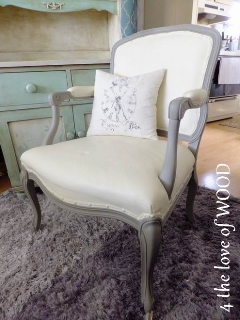 4 The Love Of Wood: Painting Upholstery Grey And White ..