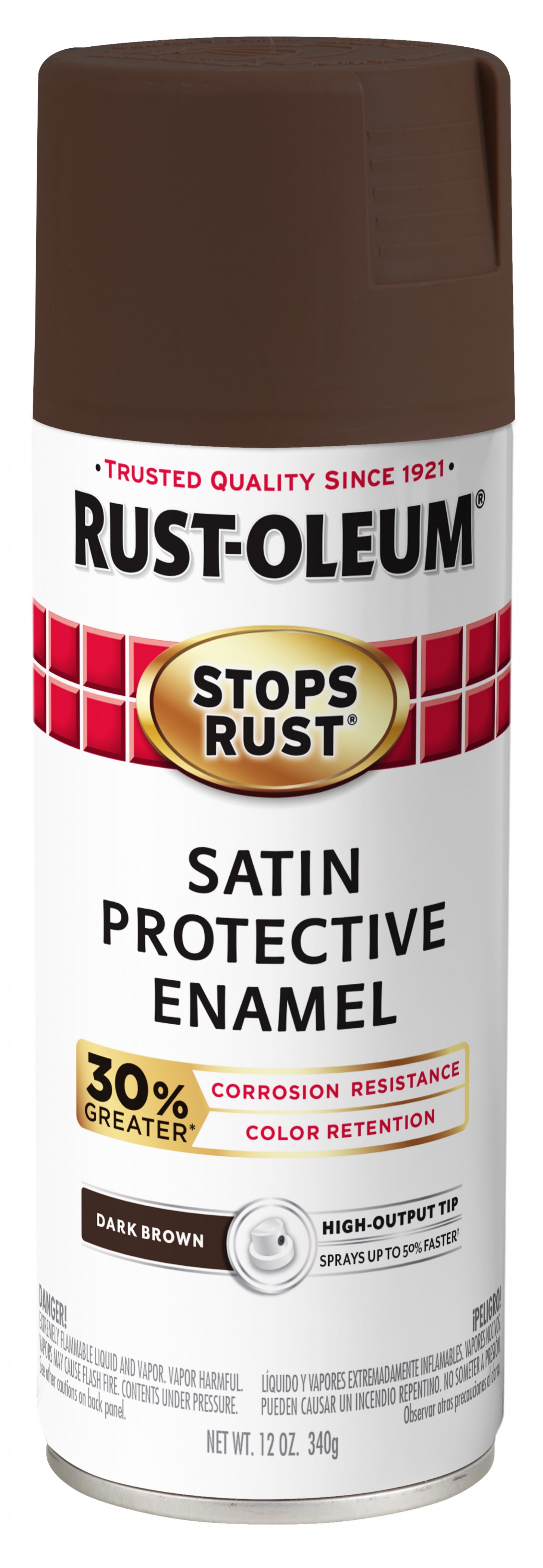 6 Pack) Rust Oleum Stops Rust Advanced Satin Dark Brown Protective ..
