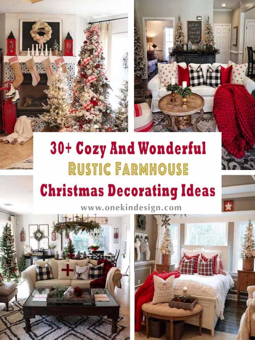 8+ Cozy And Wonderful Rustic Farmhouse Christmas Decorating Ideas Hobby Lobby White Stone Furniture
