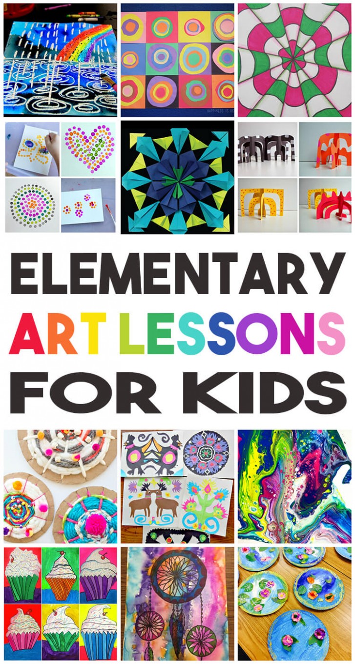 9 Elementary Art Lessons For Kids Happiness Is Homemade Art Cles Near Me For Beginners