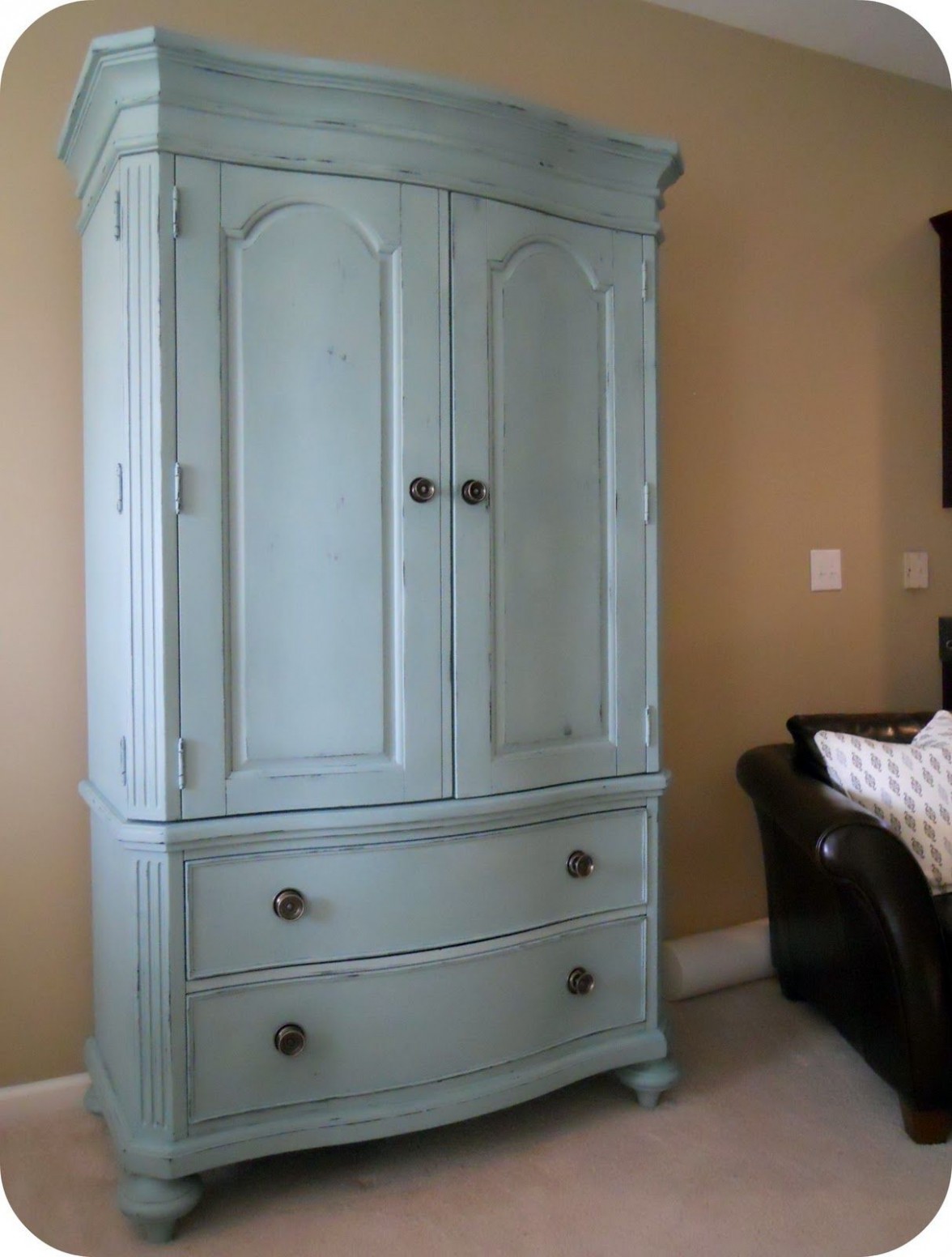 A Black Armoire Re Do With Chalk Paint | Armoire, Redo Furniture ..
