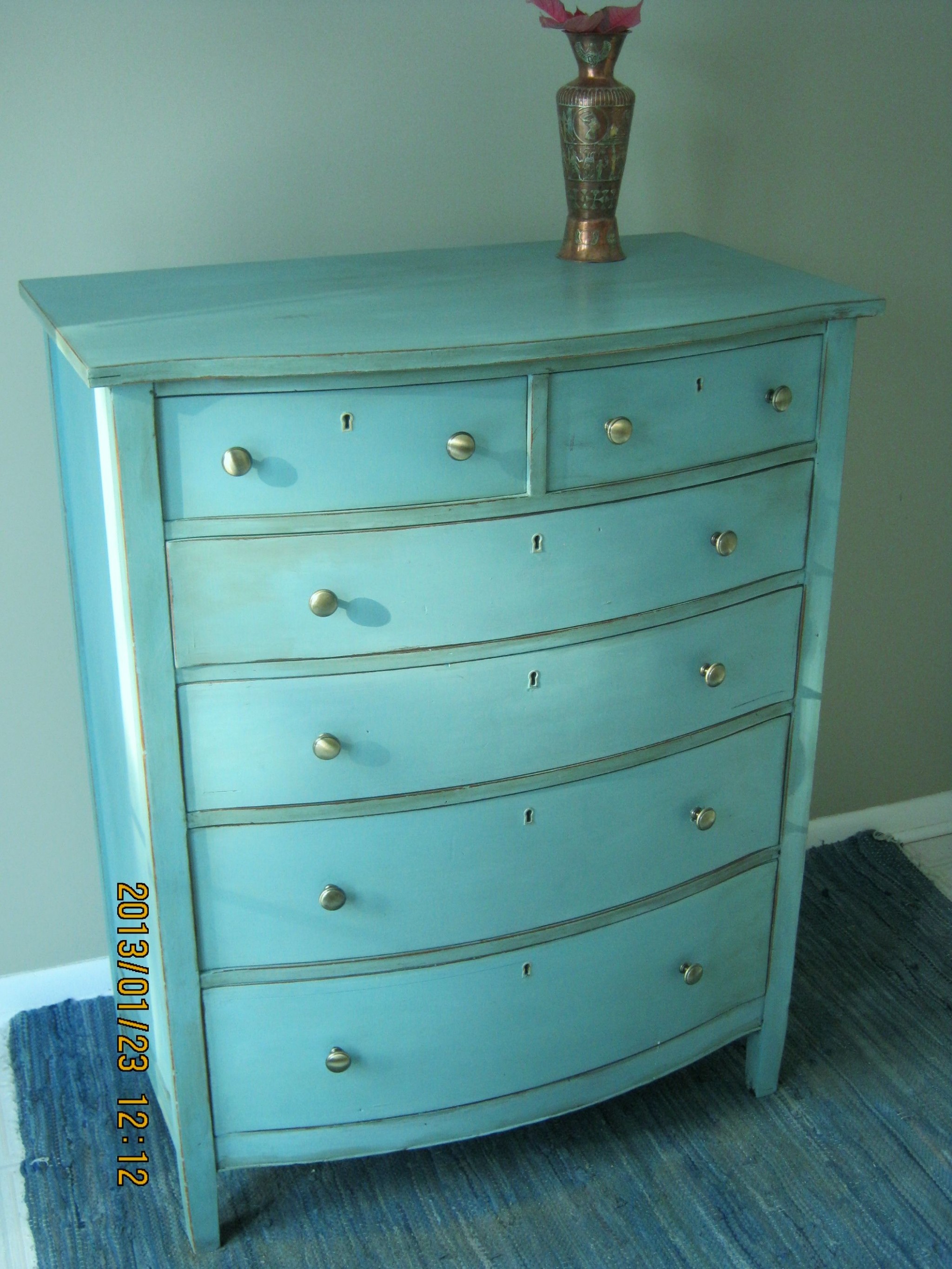 A Chalk Painted Mahogany Dresser In Annie Sloan Provence | Redo ..