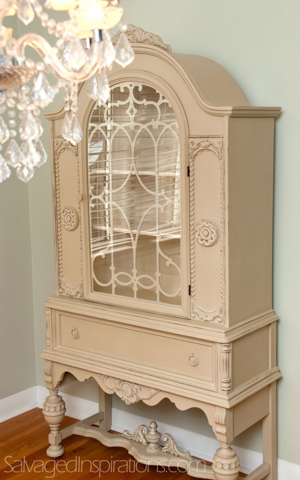 A Small World And A Custom Chalk Painted China Cabinet | Painted ..