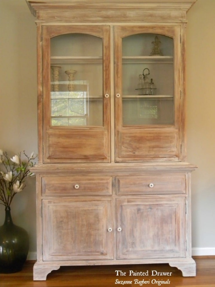 A Whitewashed Farmhouse Cabinet The Painted Drawer How To Whitewash With Annie Sloan Paint
