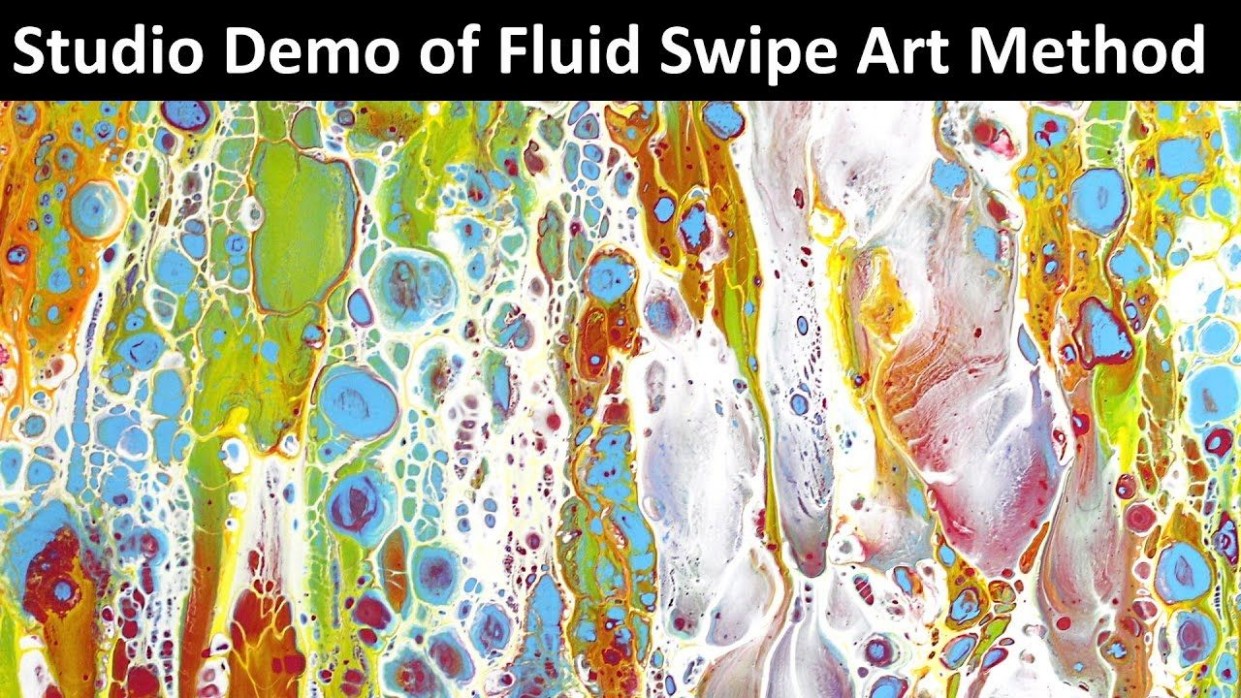 Acrylic Fluid Painting Swipe Method Demo. Paint Pouring ..