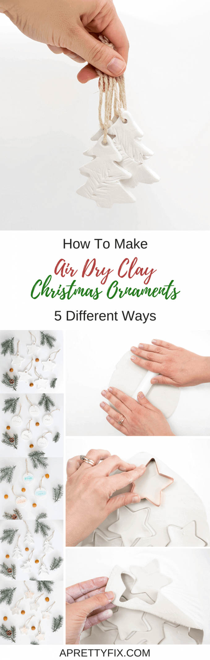 Air Dry Clay Christmas Ornaments 5 Different Ways (& A Craft Blog ..