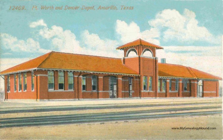Amarillo, Texas, Fort Worth And Denver Depot, Vintage ..