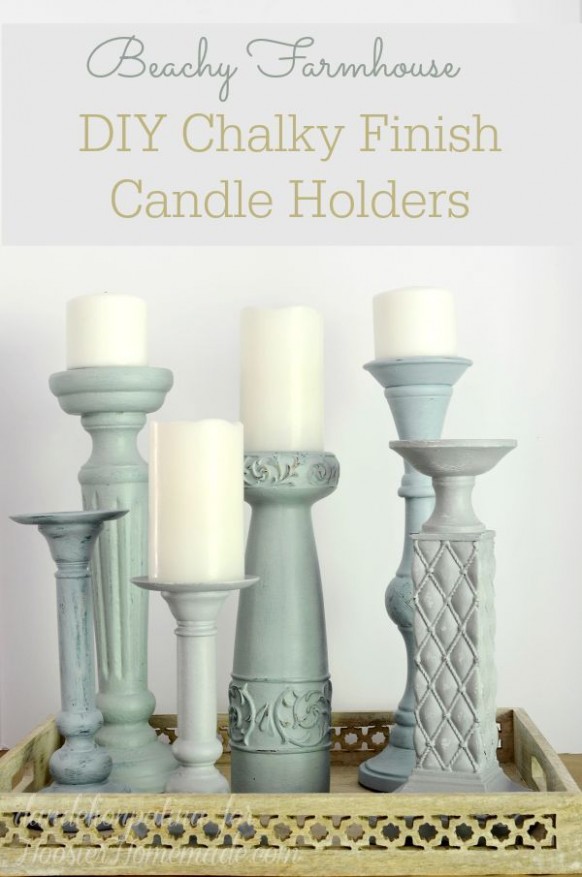 Americana Chalky Finish Candle Holders | Pinterest ..