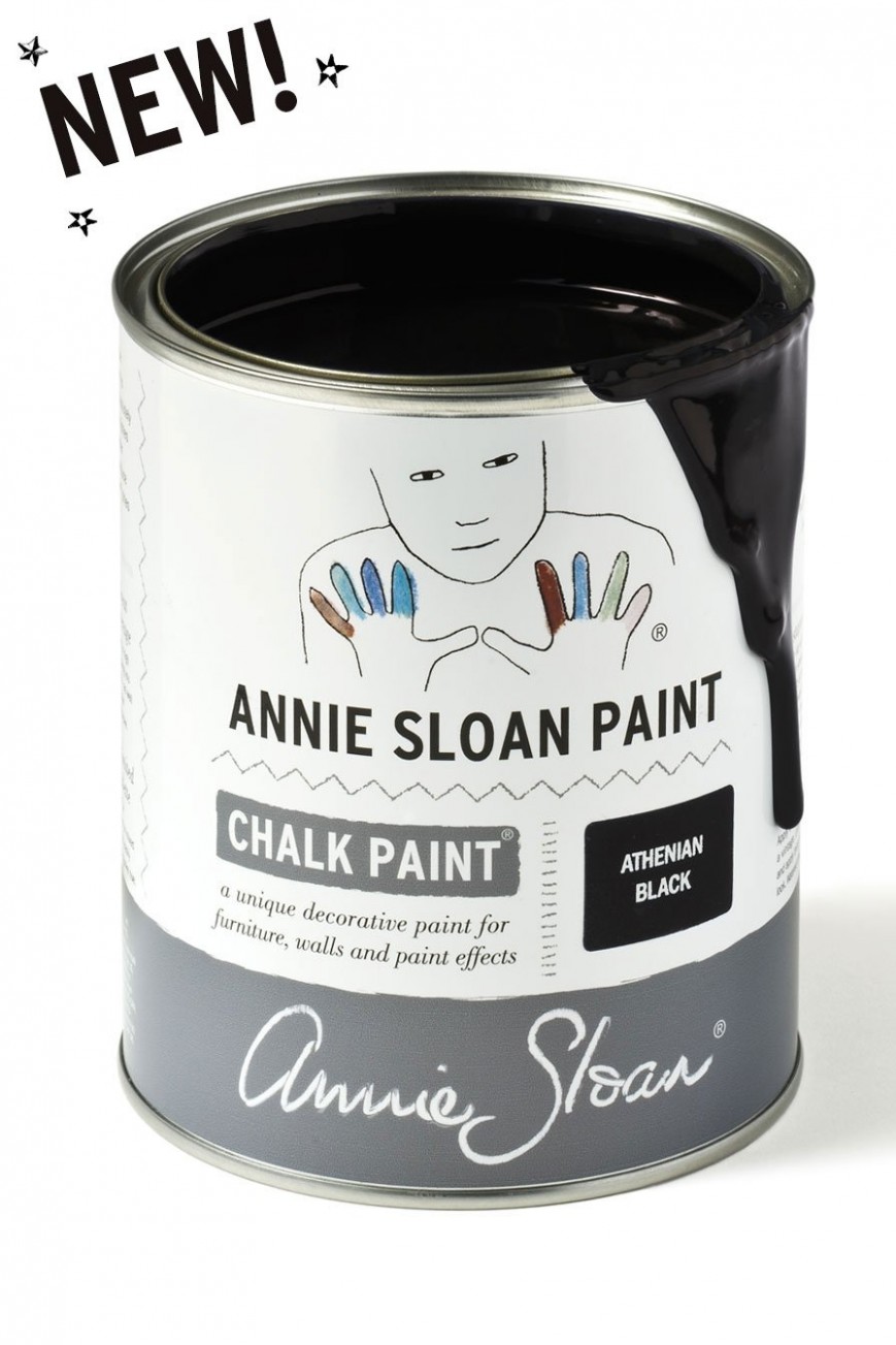 Annie Sloan Chalk Paint® Athenian Black | Brissonte Annie Sloan Chalk Paint True White