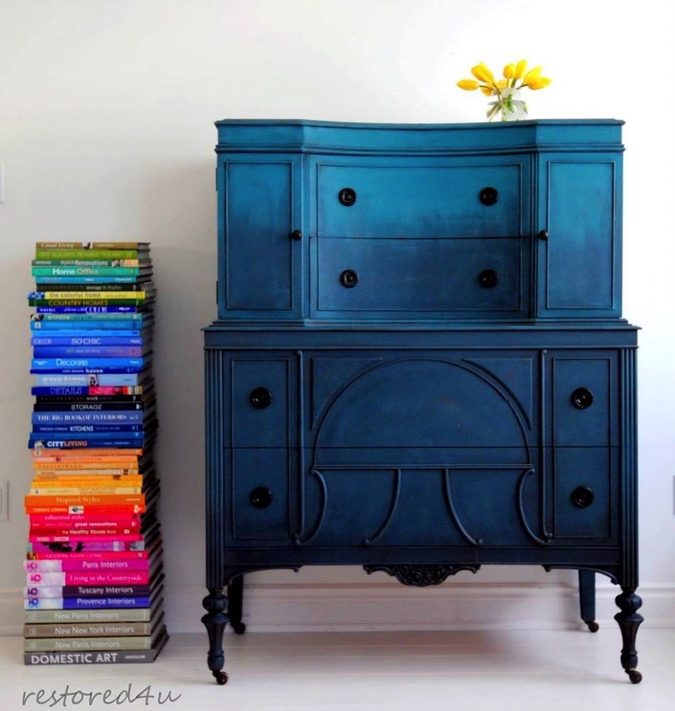 Annie Sloan Chalk Paint: Blue Ombré Effect Where To Purchase Chalk Paint For Furniture