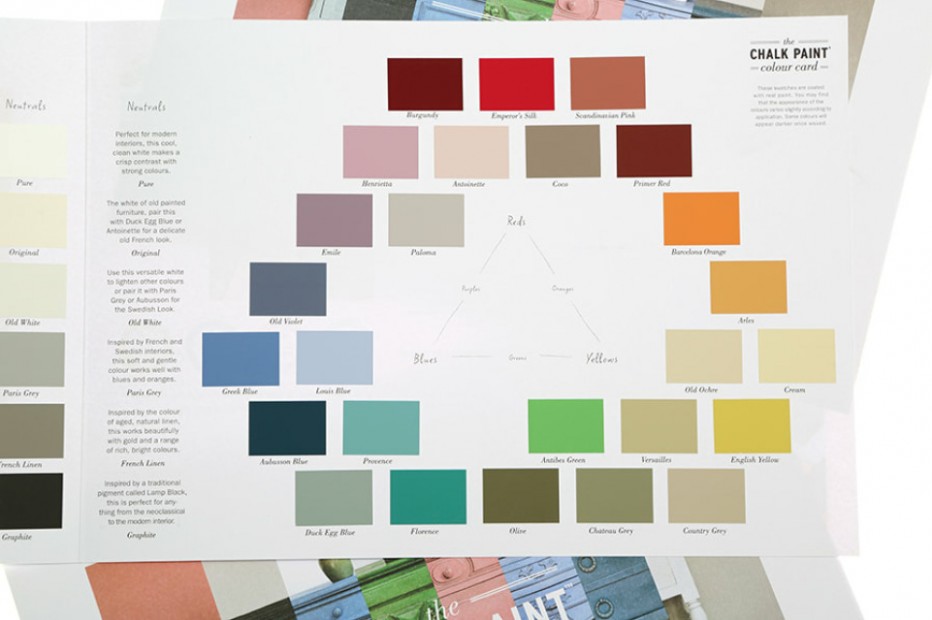 Annie Sloan Chalk Paint® Color Card Annie Sloan Chalk Paint Color Guide