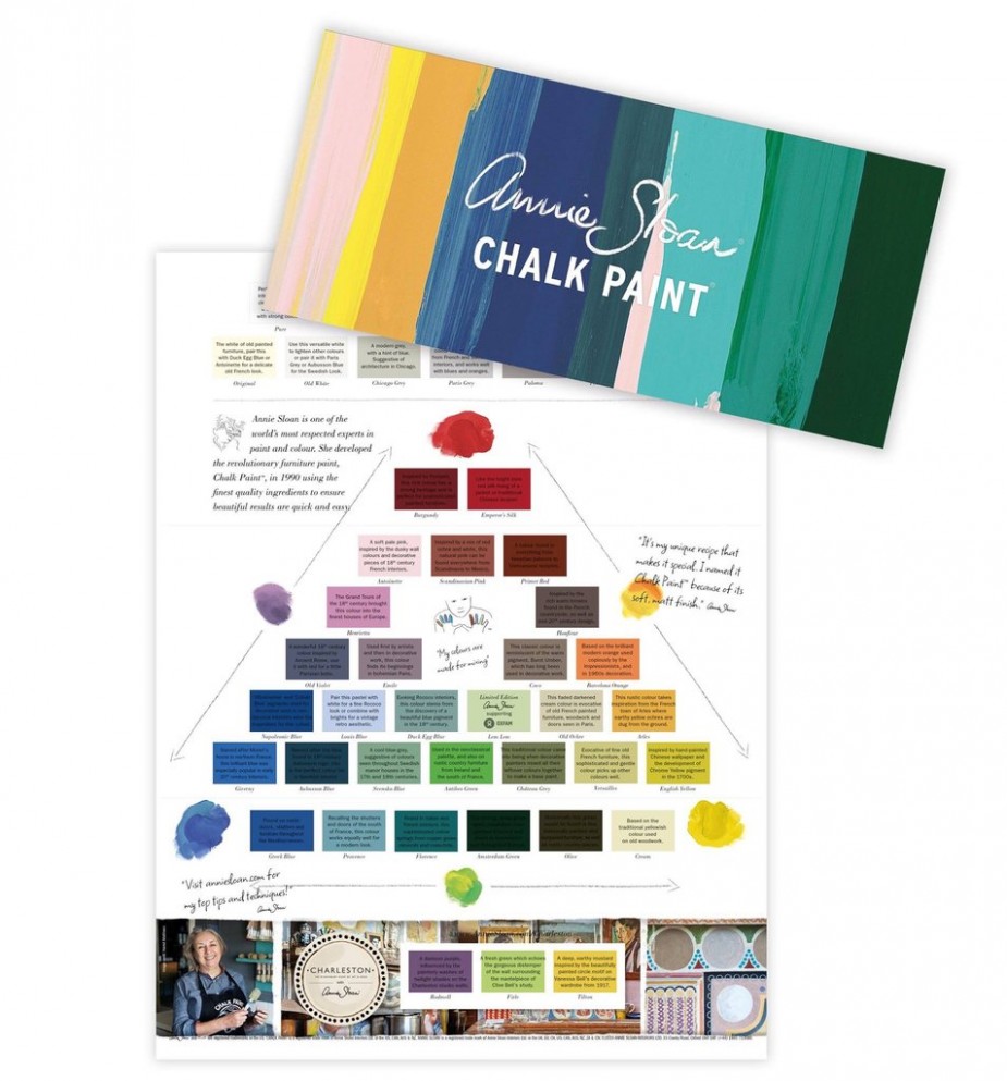 Annie Sloan Chalk Paint Colour Chart Card Annie Sloan Chalk Paint Colors Chart