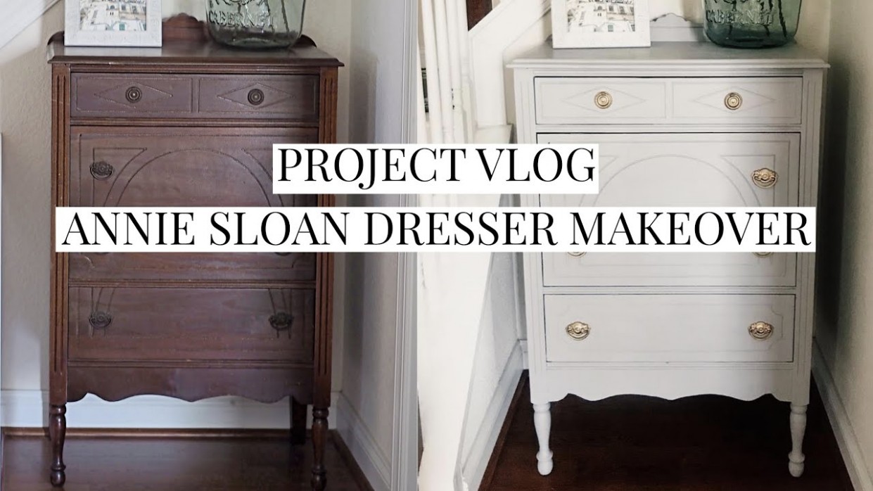 Annie Sloan Chalk Paint Dresser Makeover Project Vlog How To Whitewash With Annie Sloan Chalk Paint
