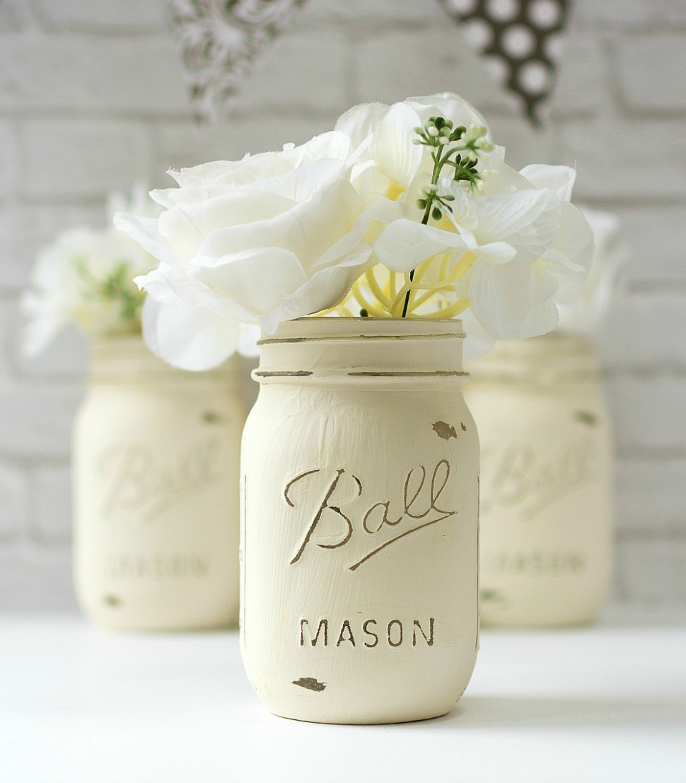 Annie Sloan Chalk Paint Mason Jars Mason Jar Crafts Love Annie Sloan Chalk Paint Old White