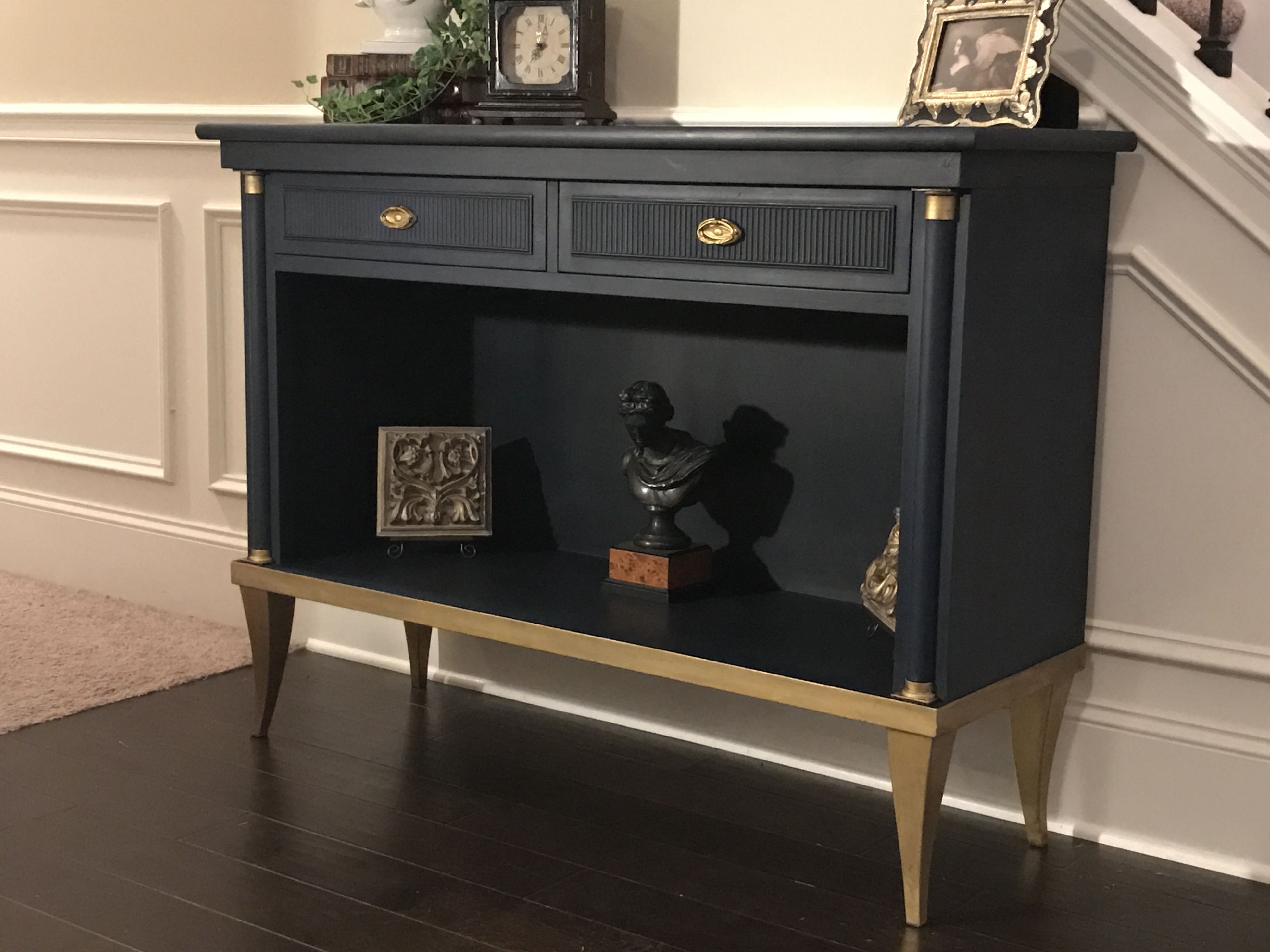 Annie Sloan Chalk Paint Napoleonic Blue And Black Wax, Accents ..