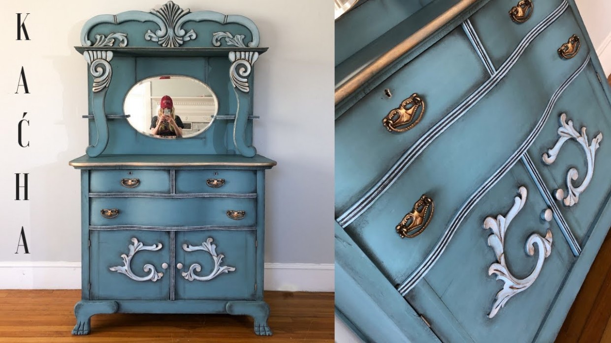 Annie Sloan Chalk Paint Tutorial / Vintage Dresser Pictures Of Annie Sloan Chalk Painted Furniture