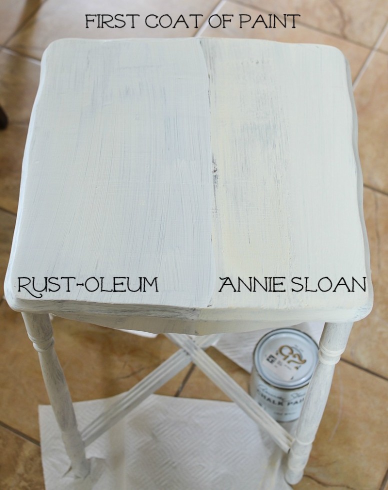 Annie Sloan Chalk Paint Vs Rust Oleum Chalked Paint Can You Put Regular Paint Over Chalk Paint