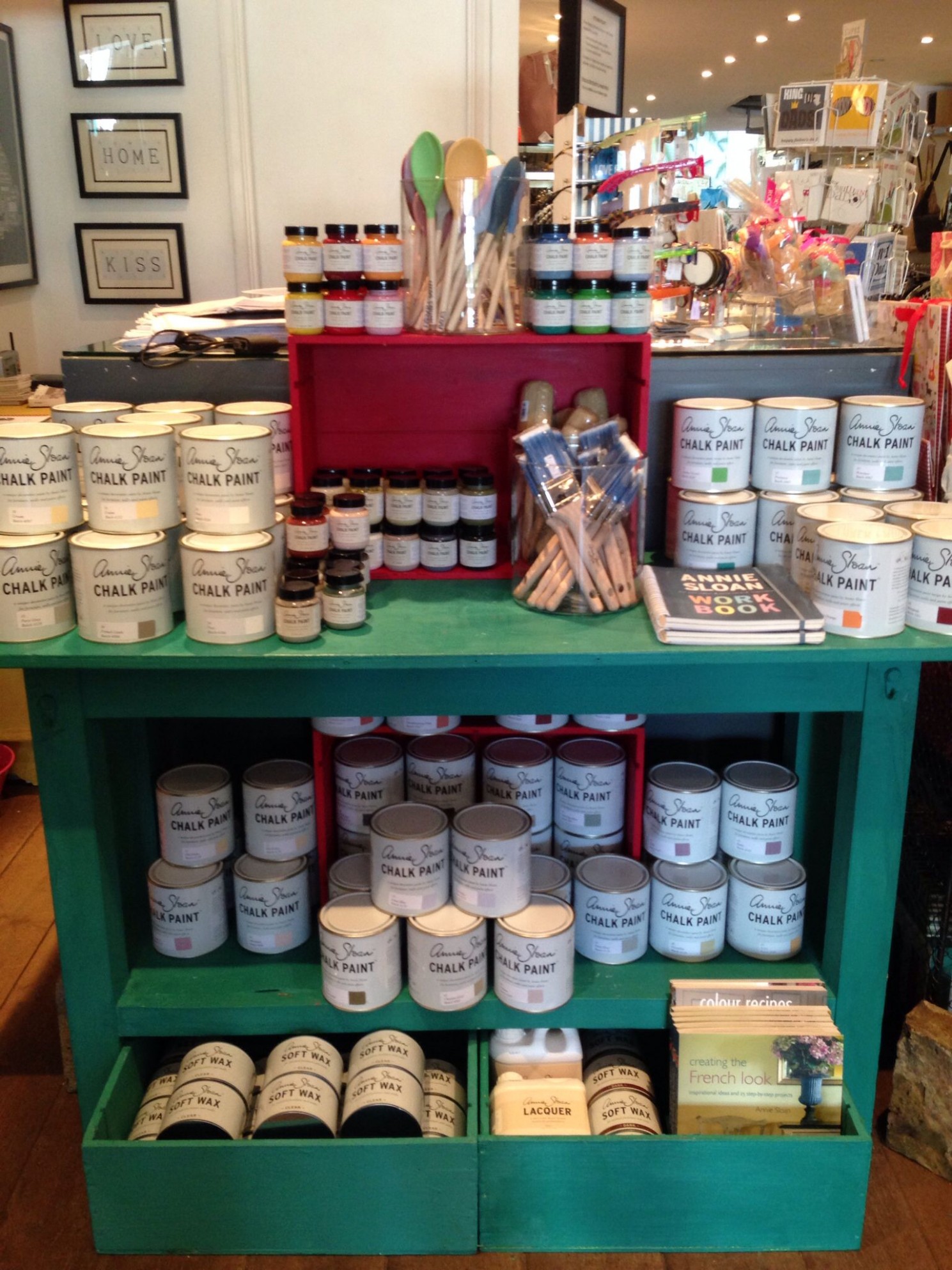 Annie Sloan Display | Storing Paint, Store Design, Fusion Mineral ..