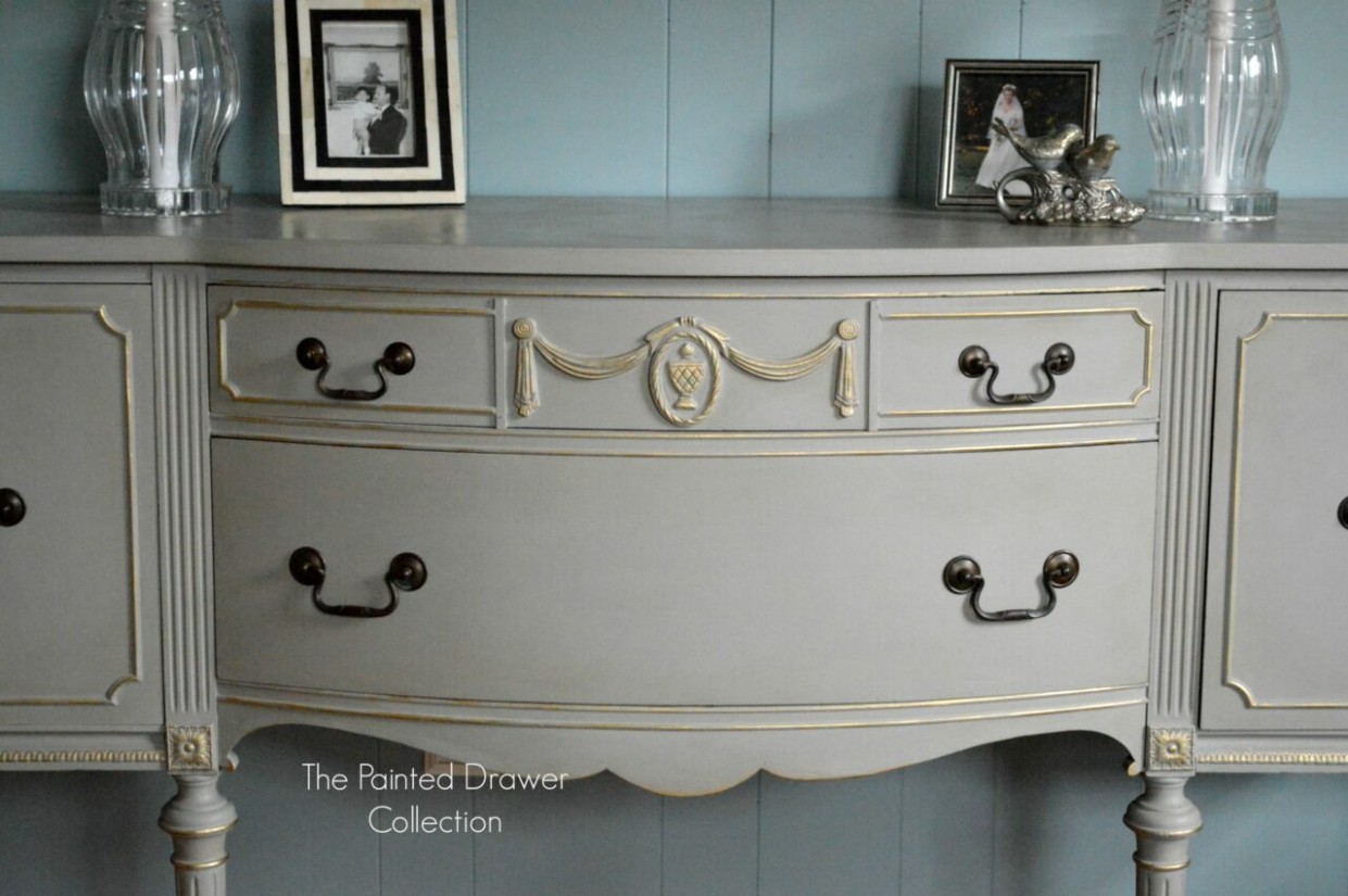Annie Sloan French Linen And Gold Sideboard Annie Sloan French Linen Dark Wax