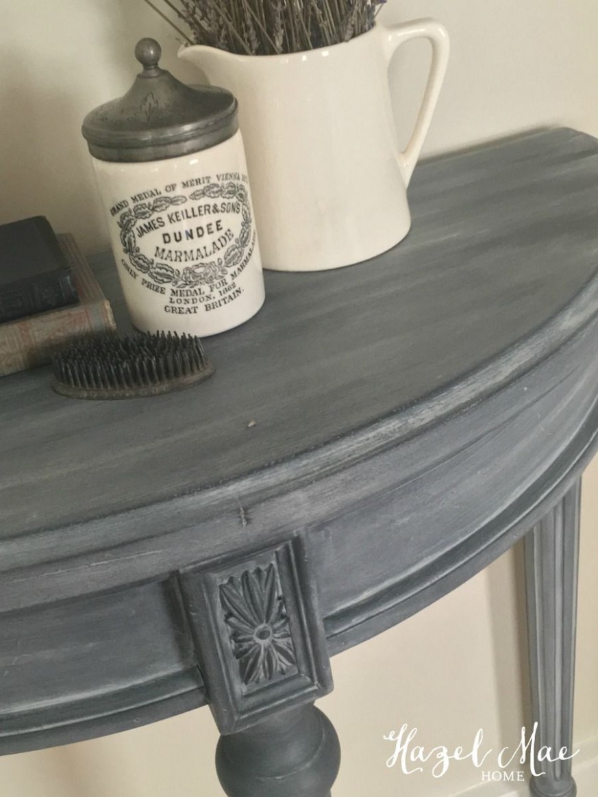 Annie Sloan Paris Grey Wash Over Graphite On Accent Table {by ..
