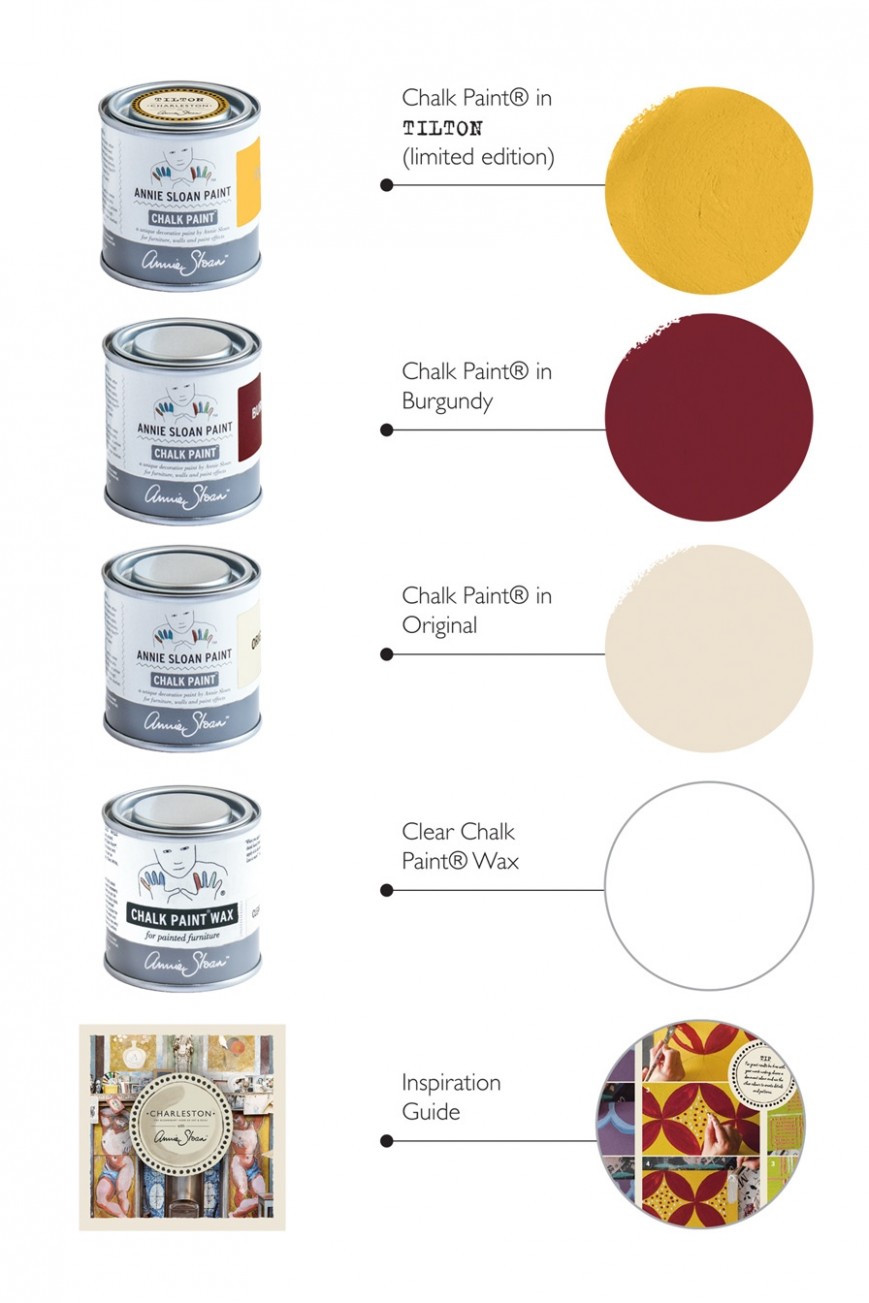Annie Sloan With Charleston: Decorative Paint Set In Tilton Annie Sloan Chalk Paint Colors Chart