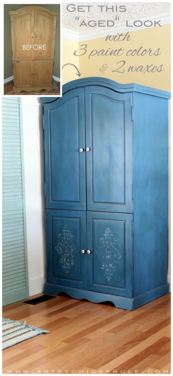 Armoire Transformed Twice...finishing Up With Chalk Paint Artsy ..