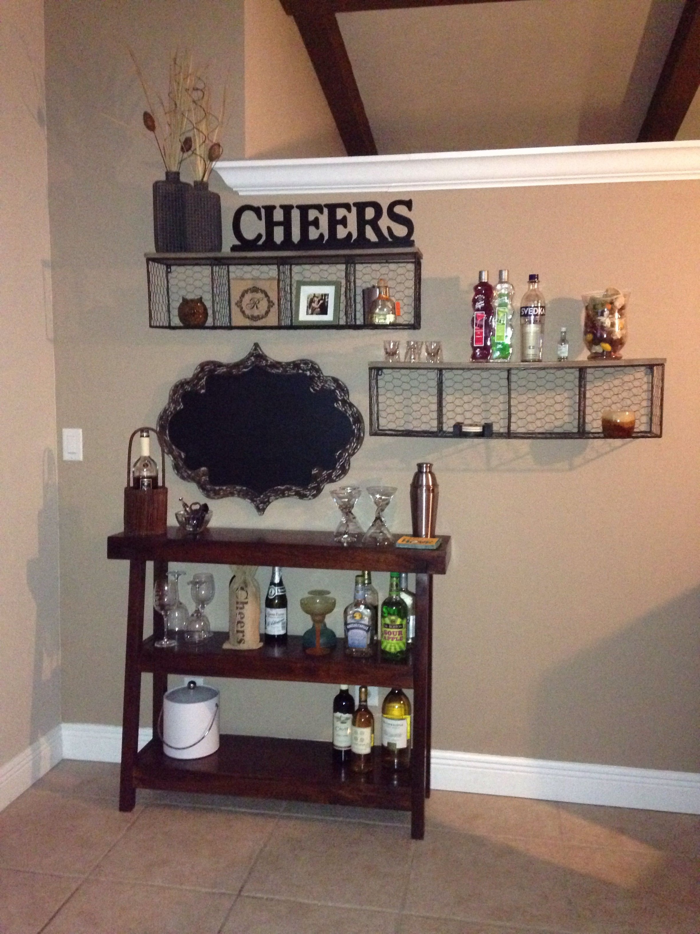 At Home Mini Bar: Items From Hobby Lobby, Home Goods, And ..