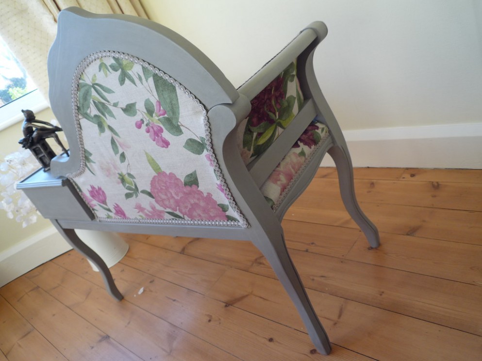 Back And Side View Annie Sloan Chalk Paint On Fabric