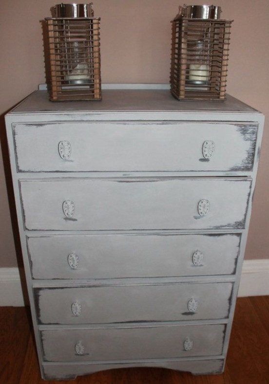 Bargain Price Annie Sloan Hand Painted Chest Of 5 By ..