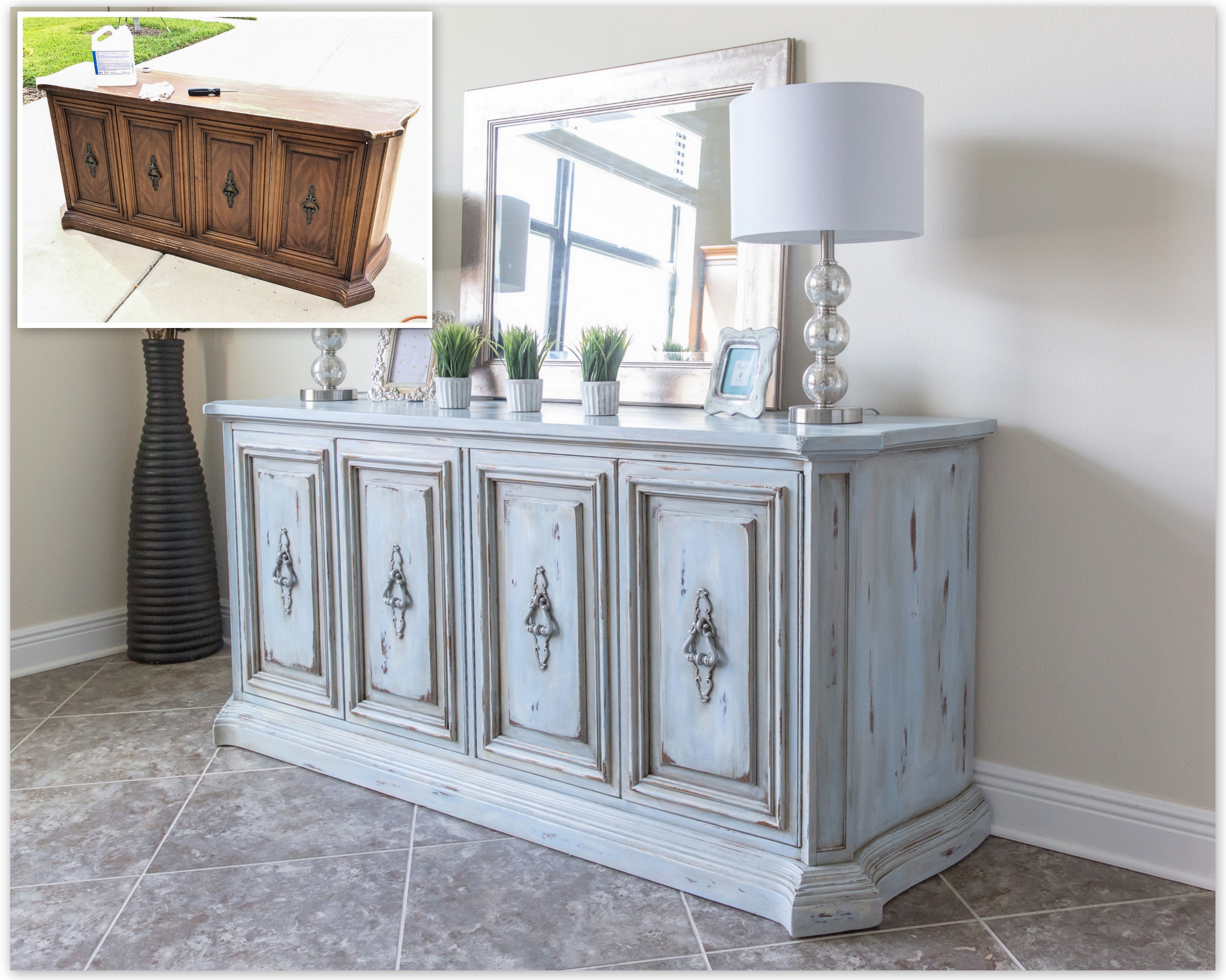 Before And After Credenza / Buffet Using Annie Sloan Chalk Paint ..