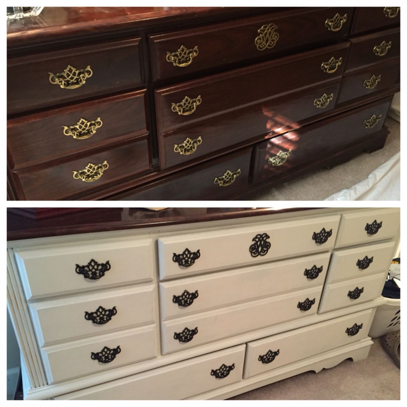 Before And After Furniture Using Valspar Kid Gloves Chalky Paint ..