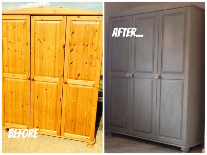 Before And After Of My Triple Wardrobe... Annie Sloan ..
