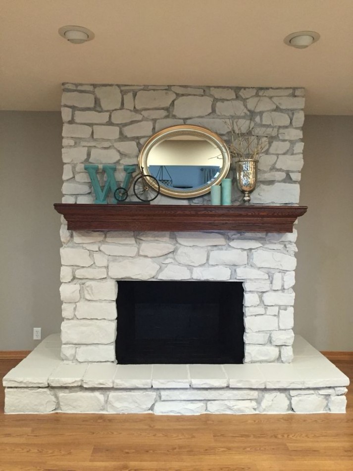 Best 25+ Painted Stone Fireplace Ideas On Pinterest ..