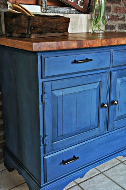 Buffet Finished In Napoleonic Blue Chalk Paint® Decorative ..