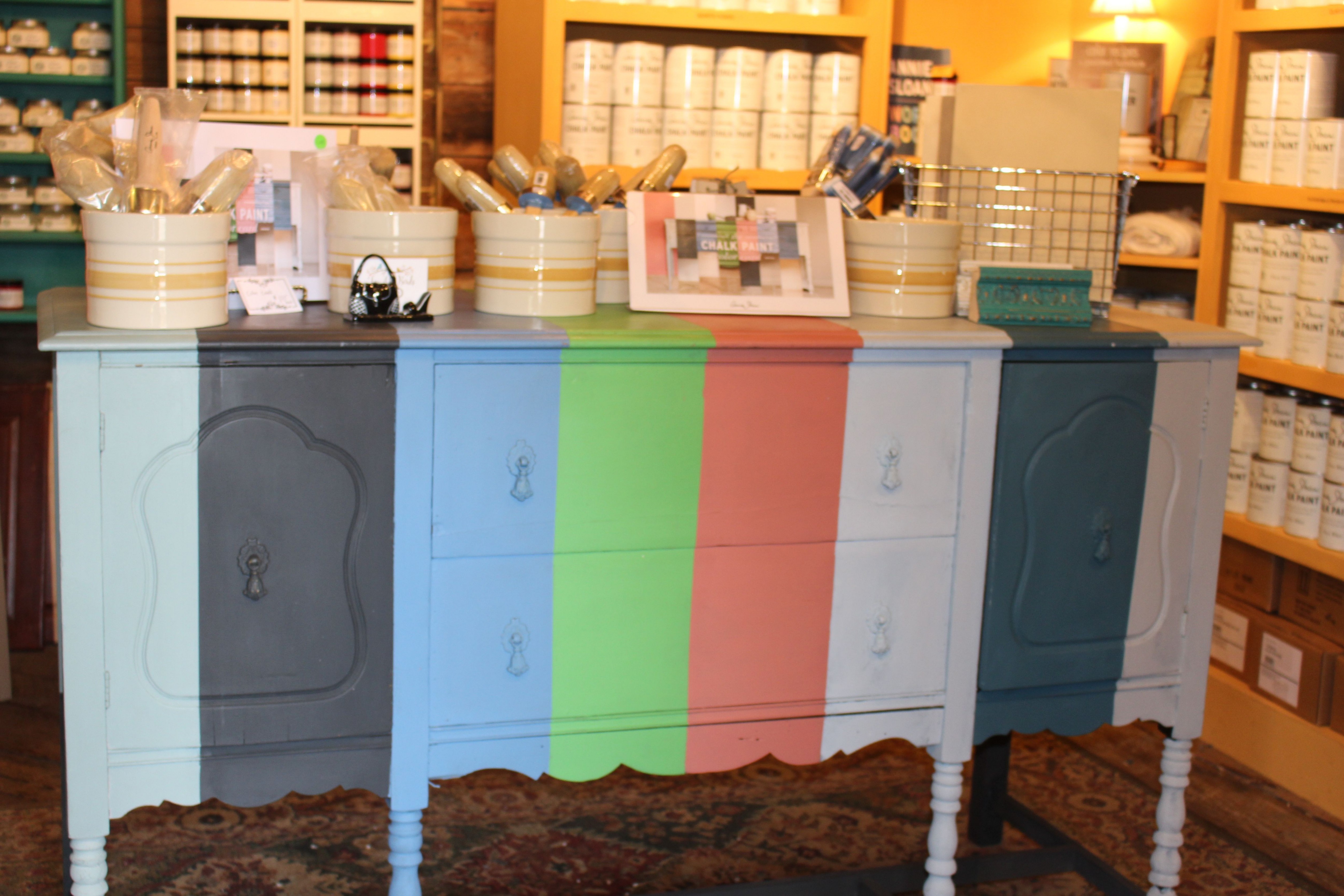 Buffet Painted To Look Like The Cover Of The Annie Sloan Chalk ..