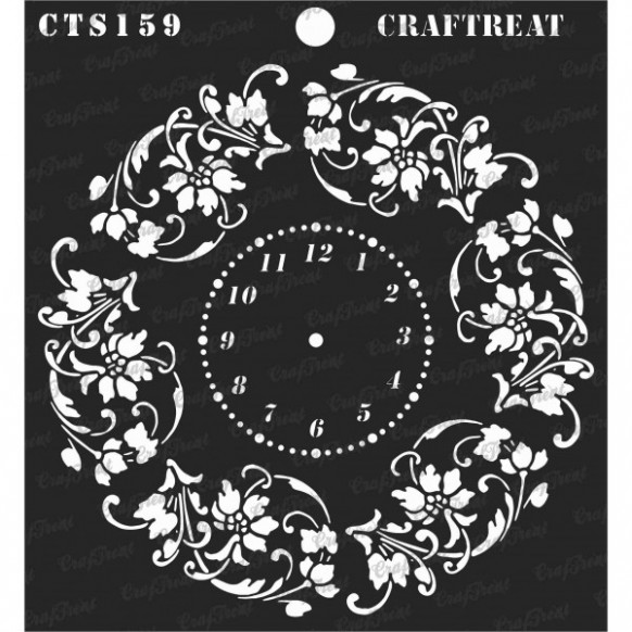 Buy Craftreat Stencil Floral Clock Online In India Cts159 Where To Buy Chalk Paint In India