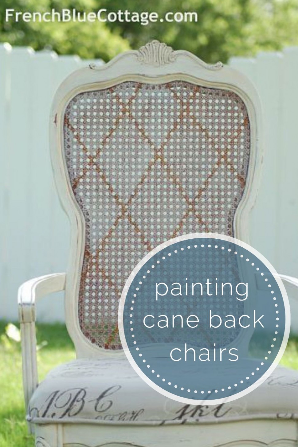 Cane Back Chairs • French Blue Cottage Annie Sloan Chalk Paint Tulsa