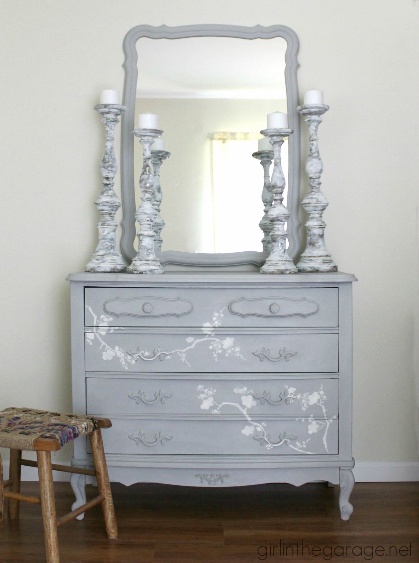 Chalk Paint And Cherry Blossoms A Dresser Makeover ..
