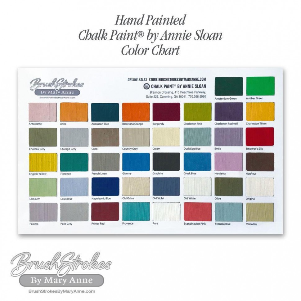 Chalk Paint® Color Chart Annie Sloan Chalk Paint Color Guide