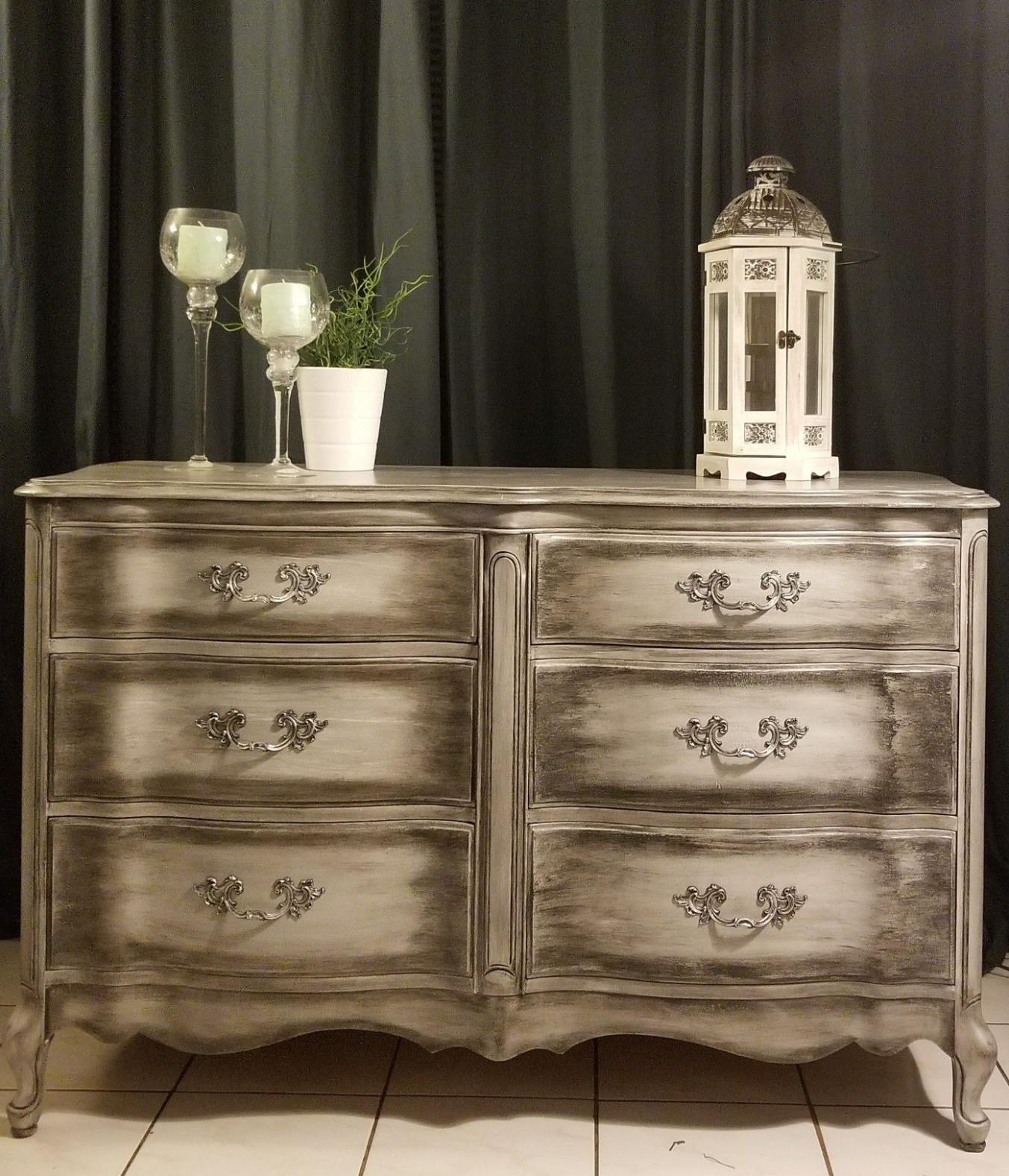 Chalk Paint Dresser. Annie Sloan Paris Grey. White Wash. With A ..
