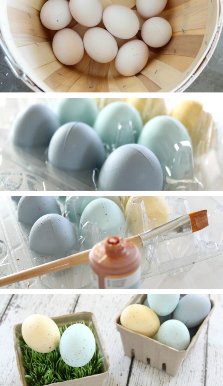 Chalk Paint Easter Eggs Diy Speckled Eggs The Crazy Craft Lady Can You Use Chalk Paint Over Eggs Paint